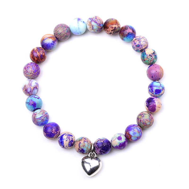 Bracelet d'amour en pierre impériale colorée - Bijoux assortis pour couple, cadeau de Noël (directement de l'usine)_voghion.com