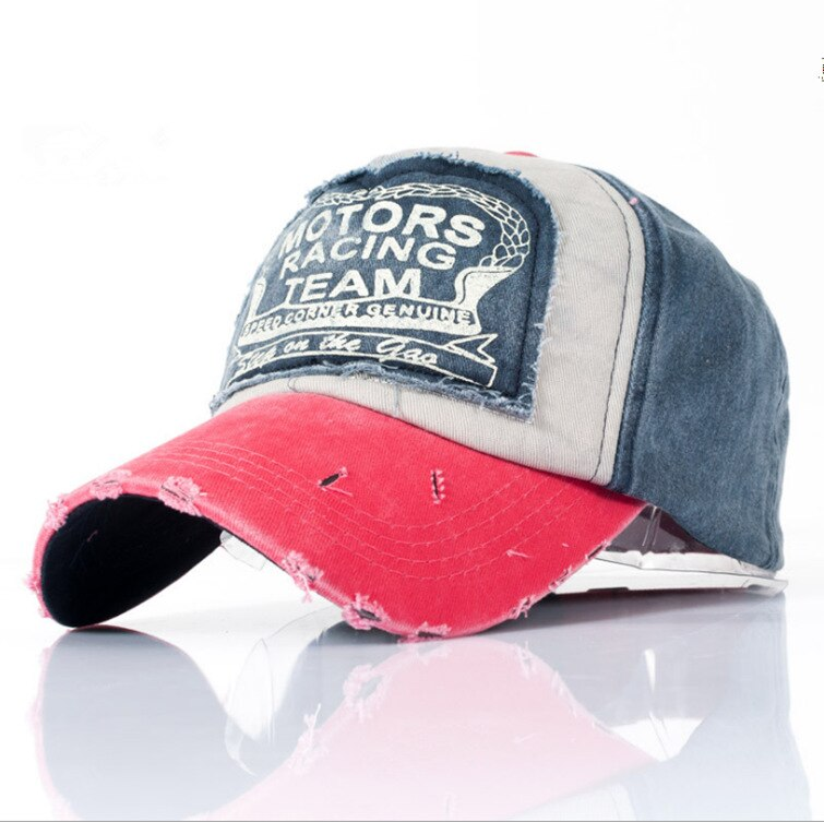 Fashionable Outdoor Sun Cap Visor Patch Color Matching Letter Wash Cloth Coated Baseball Cap_voghion.com