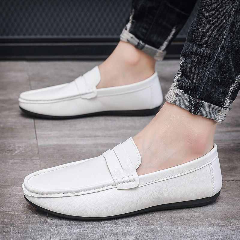 Doudou Lederschuhe, Top Soft Sole Schuhe Slip On Füße, Casual Driving Loafers Herren, und ein Fuß für Männer_voghion.com