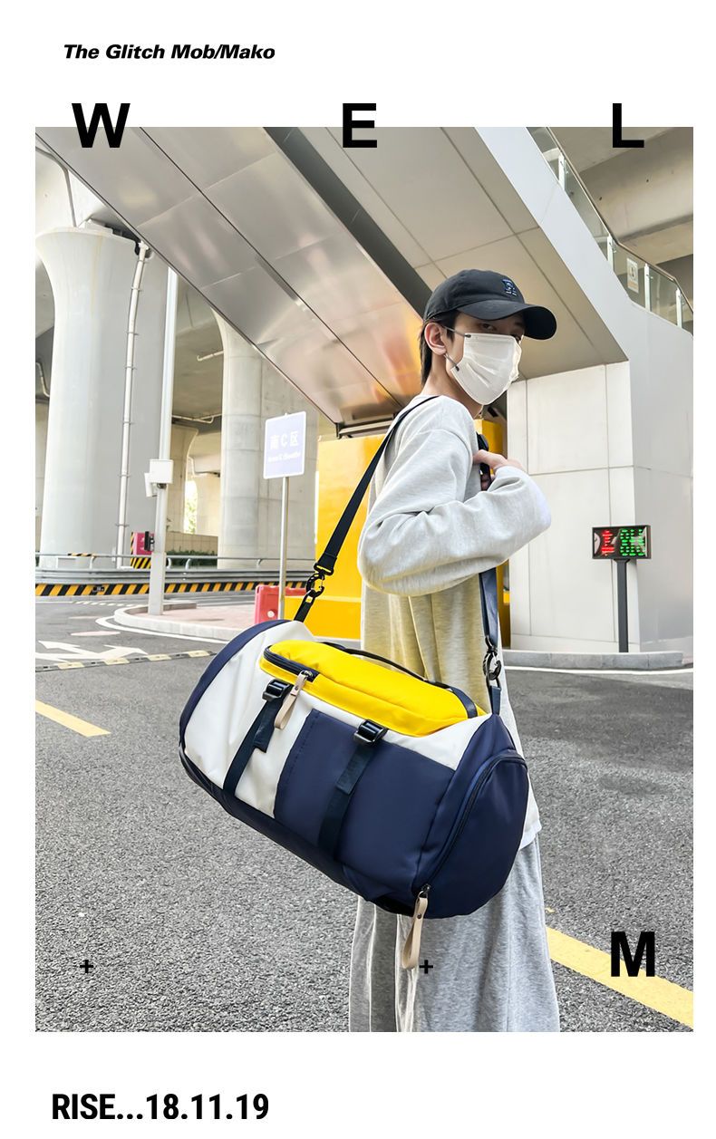 Multifunktionaler trendiger Sport-Reiserucksack, Schulhandtasche, Gepäck, Fitnessstudio, Herren-Umhängetasche mit großer Kapazität_voghion.com