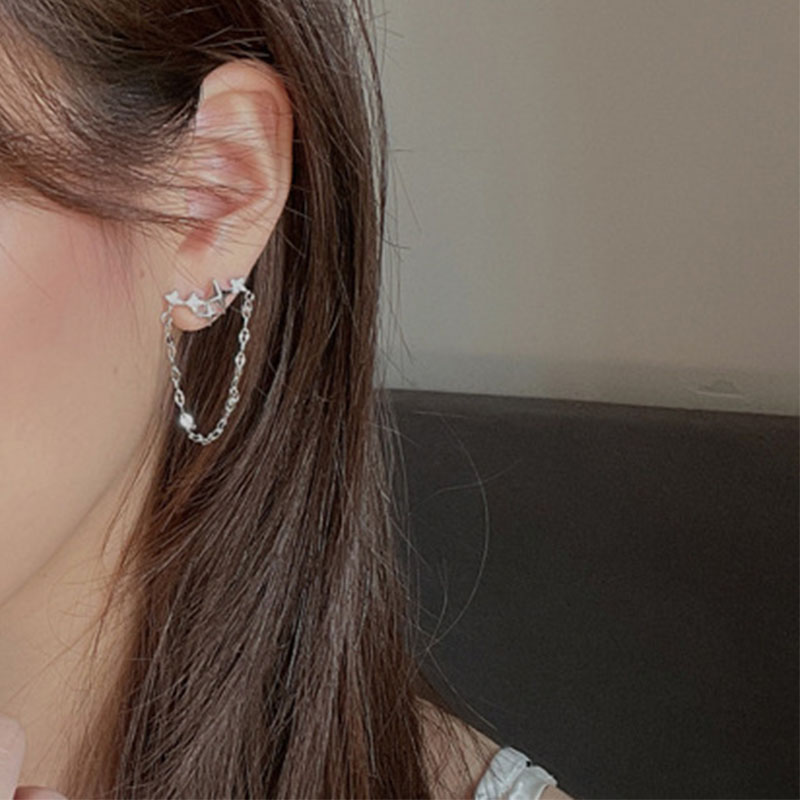 Farbe VENUS Sier Asymmetrische Stern Ohrringe frauen Zirkon Quasten Ohr Studs Persönlichkeit Schmuck Geburtstag Gi_voghion.com