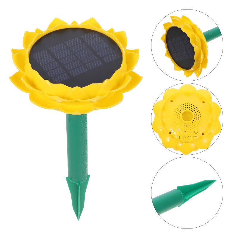 Outdoor Solar Speakers Portable Amp Lotus Waterproof Wireless Powered Plastic_voghion.com