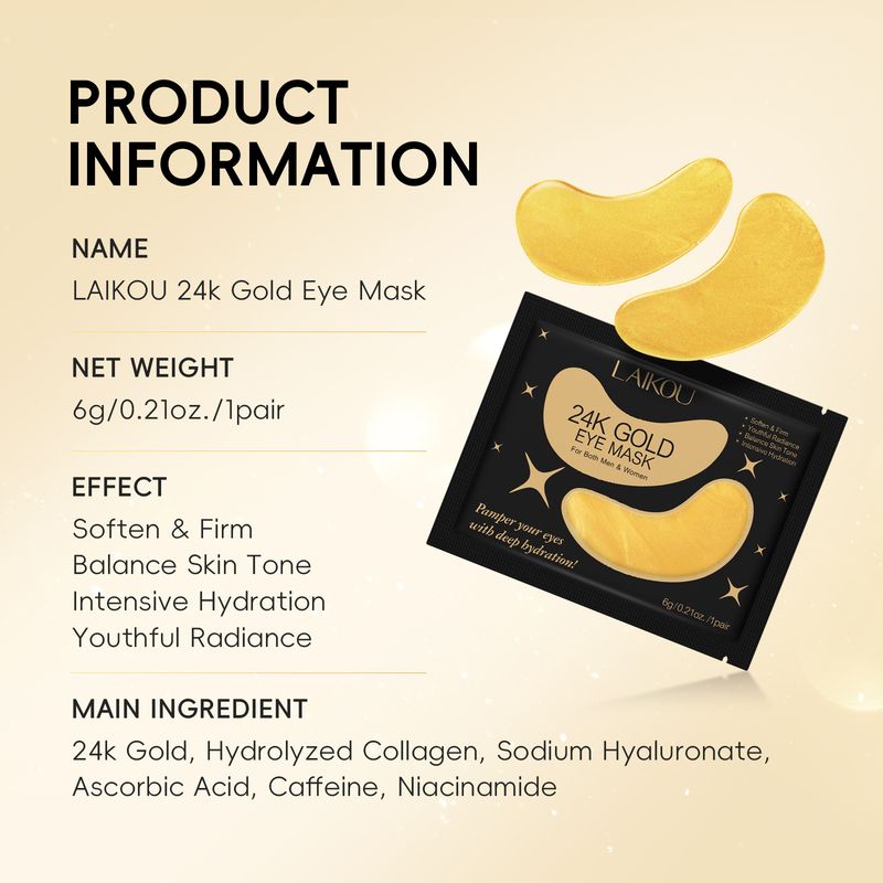 Máscara labial e para os olhos Laikou, 8 conjuntos de 5 peças, máscara hidratante para os lábios e para os olhos_voghion.com