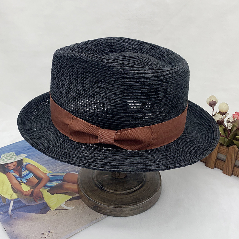 klassiska och fashionabla handvävda jazzhattar för män och kvinnor, solhattar, stråhattar, vår- och sommarhattar_voghion.com