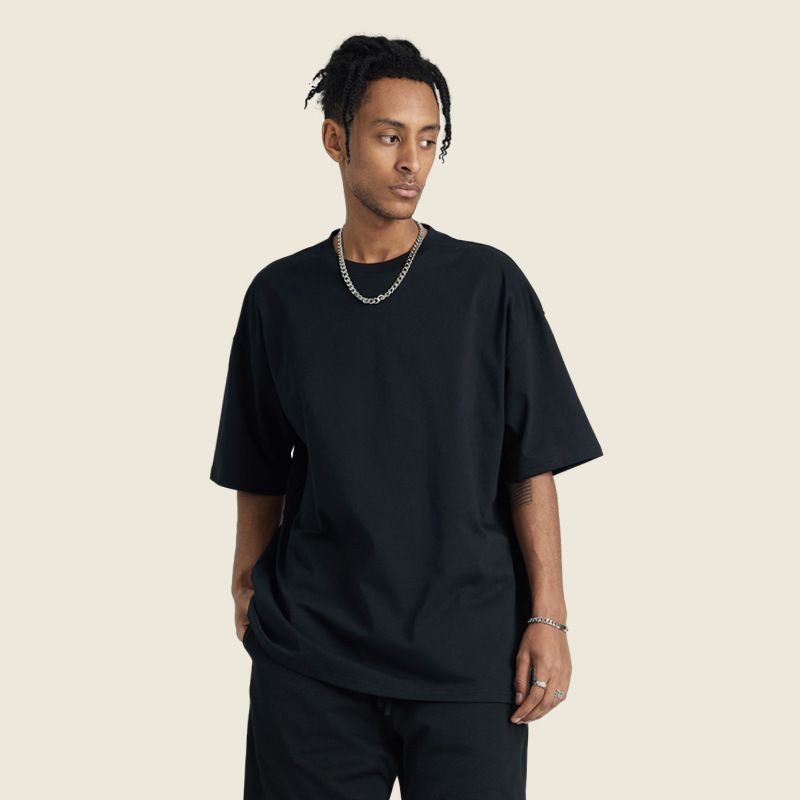 Technology Fabric Solona Cool Quick Drying Sunscreen Short Sleeved Men's Solid Color American Loose Casual T-shirt For_voghion.com