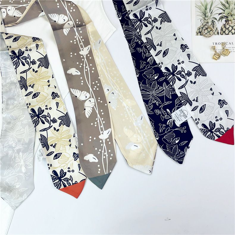 Sciarpa per borsa con rilegatura in nastro di protezione per il collo con fascia lunga da donna piccola in stile letterario primaverile ed estivo_voghion.com