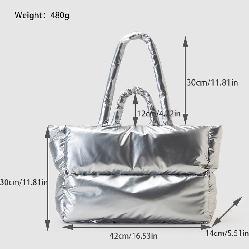 Damentaschen Neue Daunentasche Damenmode Einfache Handtasche Weiche Füllung Baumwolle Schulter Umhängetasche_voghion.com