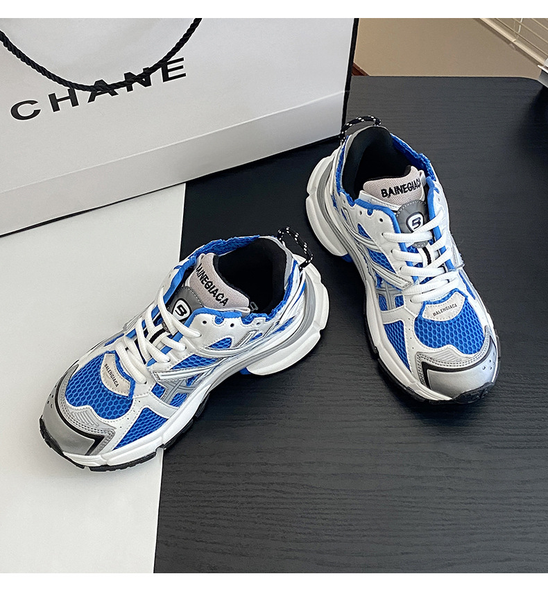 Casual Net Red Style Paris Summer New Thick Soled Mesh Breathable Leather Old Shoes Women Increase Height And Look Thin_voghion.com