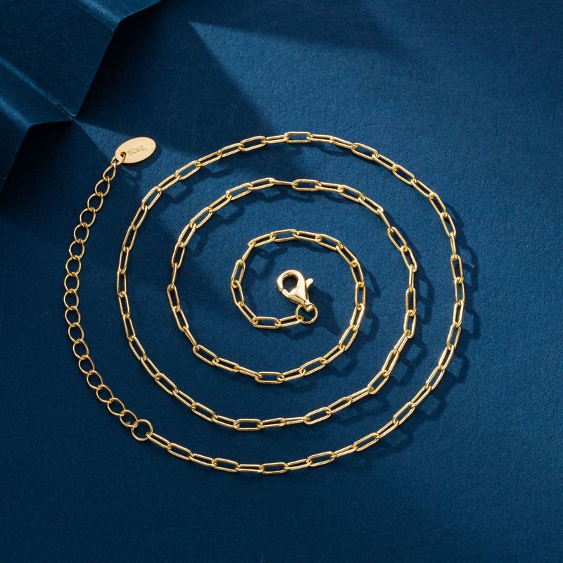 Collana da donna minimalista in argento Sterling S925 con ciondolo a croce geometrica, catena per l'eleganza quotidiana, catena per clavicola con croce a forma di fiore cubico_voghion.com