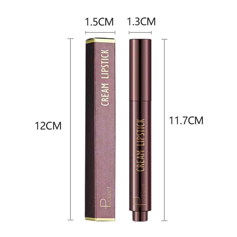 Lip Pudaier 9 farve fugtgivende maling glat mund rød non stick kop glasur lipgloss presse læbestift_voghion.com