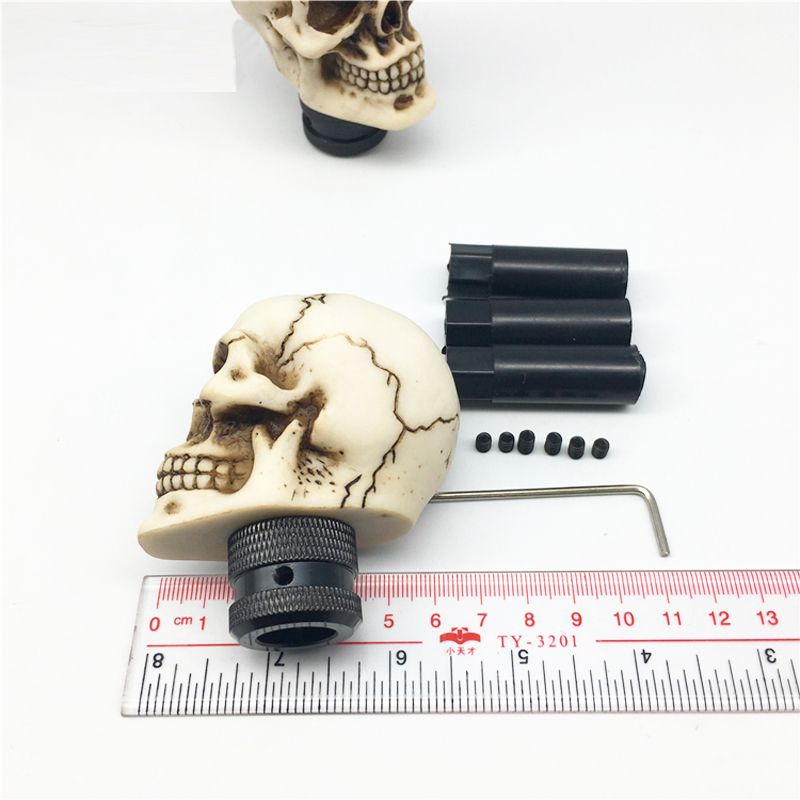 Automobile decorative parts skull gear block handle manual lever head creative personalized modified accessories_voghion.com