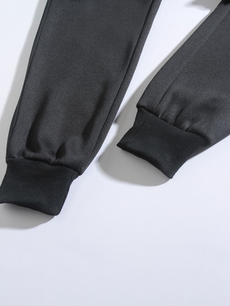Pantalon de jogging décontracté uni pour homme – Pantalon de survêtement style rétro à revers élastiques pour une mode urbaine (plusieurs couleurs et tailles)_voghion.com