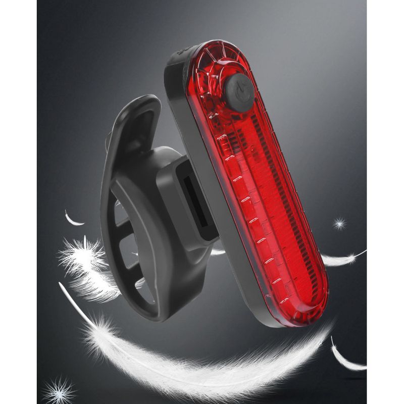 056 Équipement de vélo de montagne USB Chargement arrière de vélo Feu d'avertissement de conduite de nuit_voghion.com