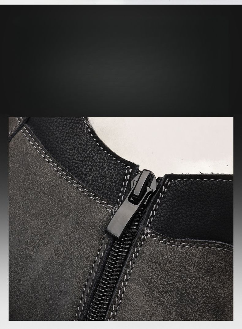 New Fleece-Lined Thermal Boots, Slip-Resistant Wear-Resistant Thickened Short Boots_voghion.com