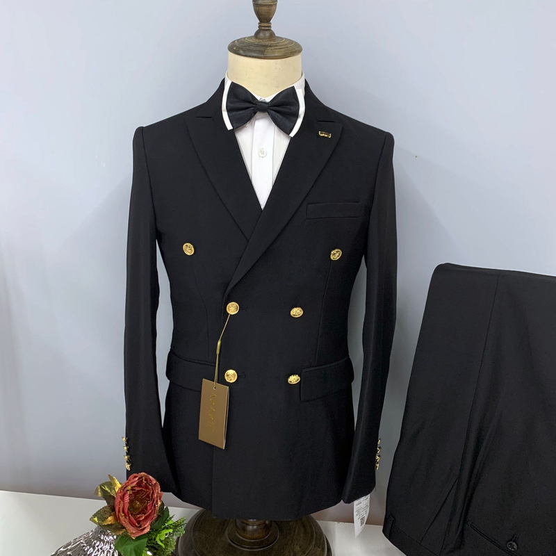 Roupas masculinas 2024 Novo terno masculino trespassado casamento negócios terno fino homem_voghion.com