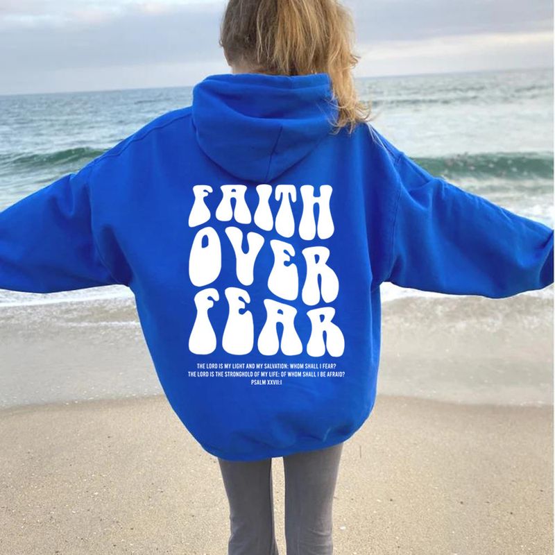 Neuer Damen-Hoodie mit überschnittenen Schultern, Buchstabenprint auf dem Rücken und Fleecefutter_voghion.com