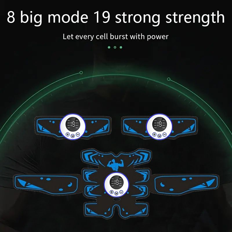 Smart EMS Trainer Belt Home Exercise Fat Reduction Machine Lazy Fitness Equipment Abdominal Muscle Sticker_voghion.com