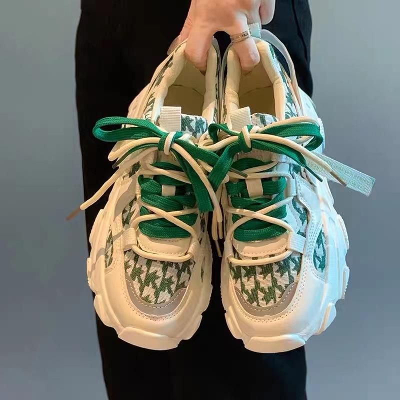 Women's Fashion Chunky Sneakers, Slip On Dad Shoes Breathable Comfortable Platform Sneakers for Women Thick Sole Walking Shoes_voghion.com