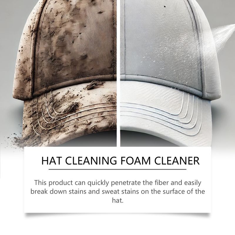 Jaysuing Hat Foam Cleaner Foam Caps Clean Stains With Wash Free Deodorant Dry Cleaning Spray_voghion.com
