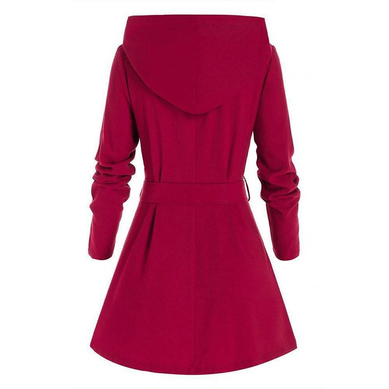 Giacca con cappuccio a maniche lunghe da donna, stile autunno e inverno 2021_voghion.com