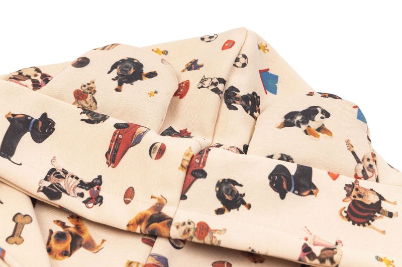 Felpa con cappuccio stile americano vintage con stampa completa retrò da uomo con stampa di cani giocosi - Pullover casual unisex per uomo e donna_voghion.com
