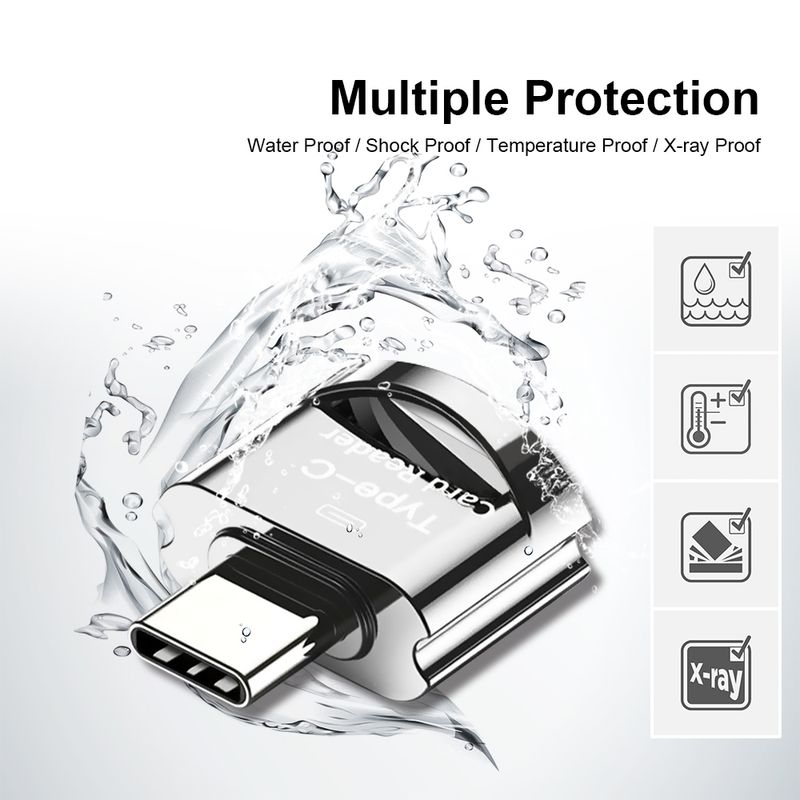 Adaptateur USB 3.0 Type C vers Micro-SD TF Lecteur de cartes OTG Mini lecteur de cartes Lecteur de cartes mémoire intelligent pour ordinateur portable Samsung_voghion.com