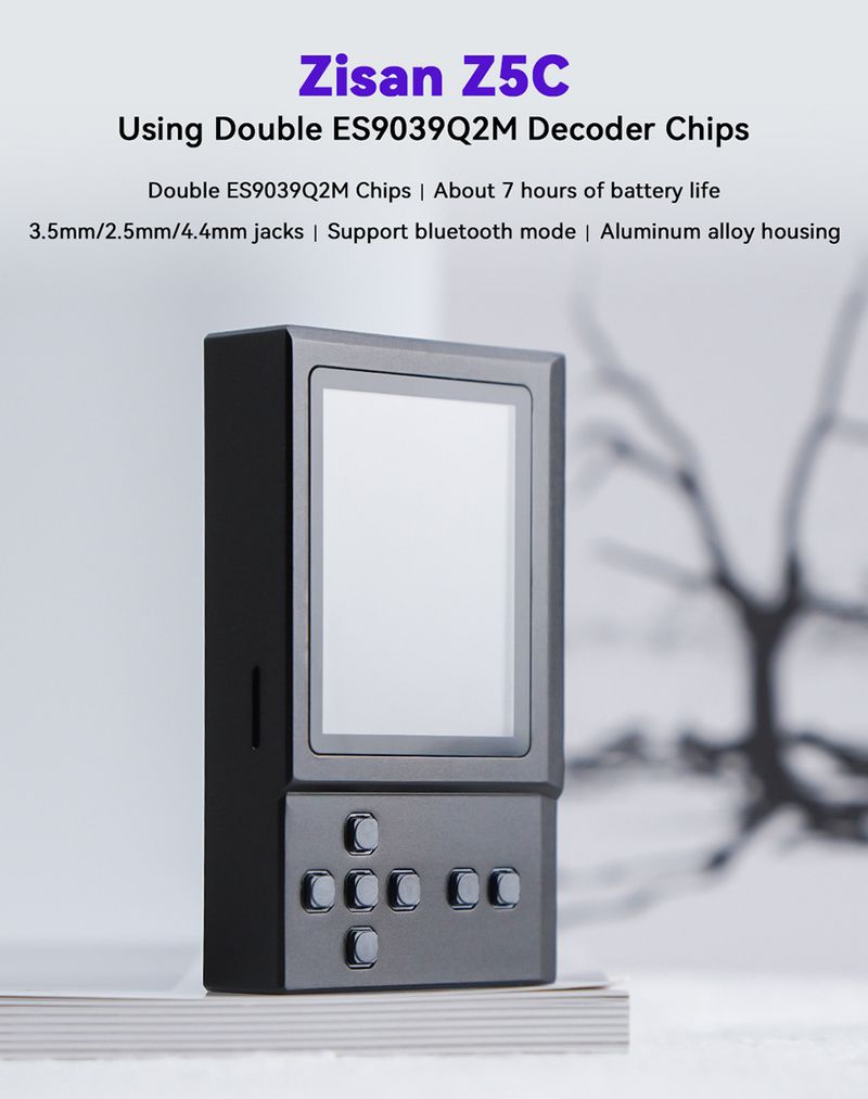 Z5C Flagship Lossless Music HiFi Player DAC ES9039Q2M Bluetooth_voghion.com