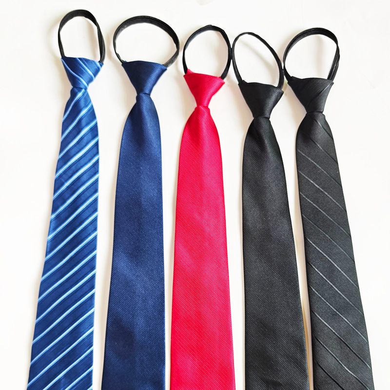 Cerniera sottile a righe da uomo per sposo, matrimonio, blu e nero, comoda, senza lacci, facile da tirare, abbigliamento formale da lavoro_voghion.com