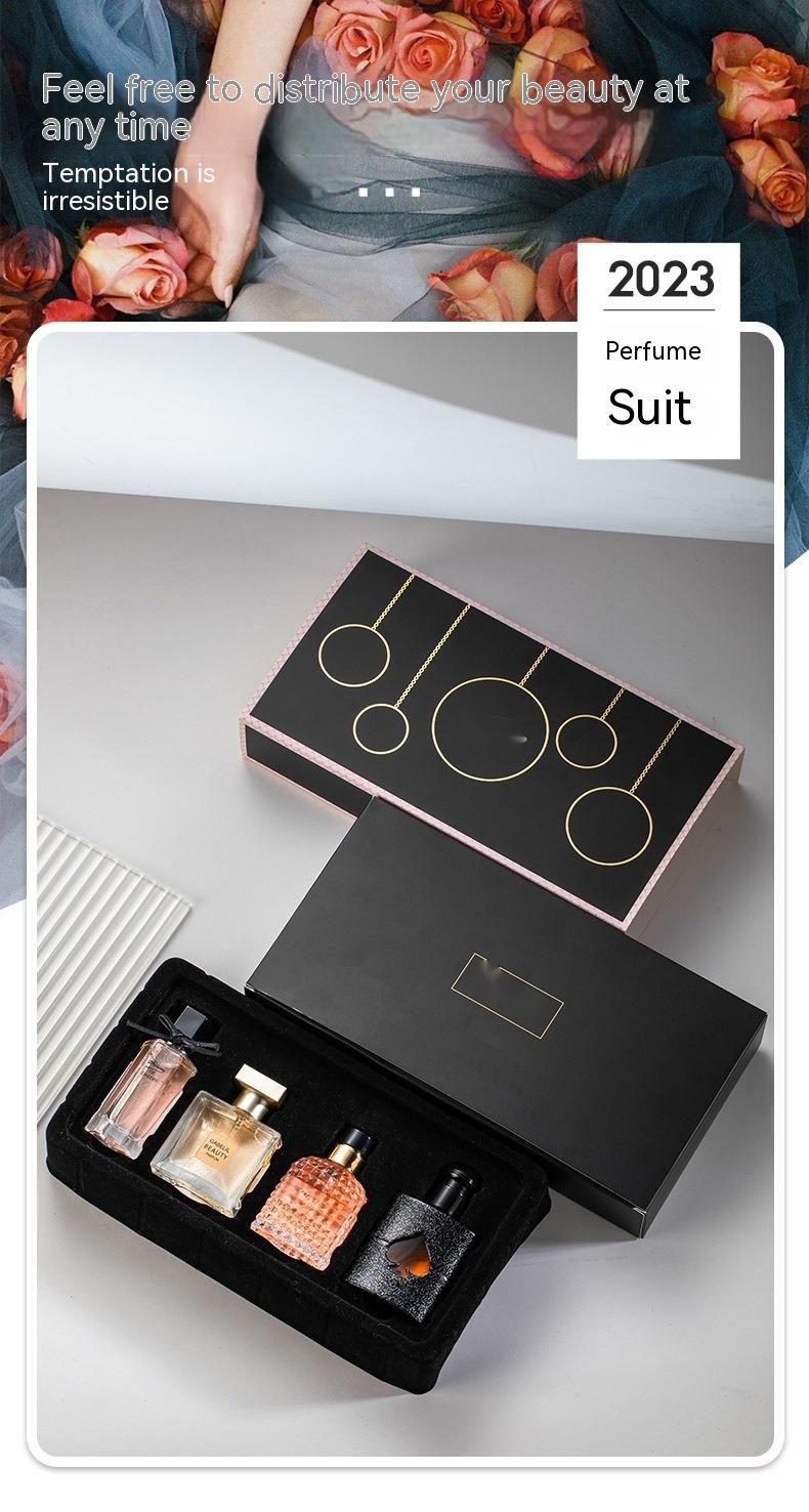 2023 New Hot Sale Women's Perfume Set Gift Box 4-piece Set Fresh and Durable Fragrance Black Crow 4-piece Set Perfume_voghion.com
