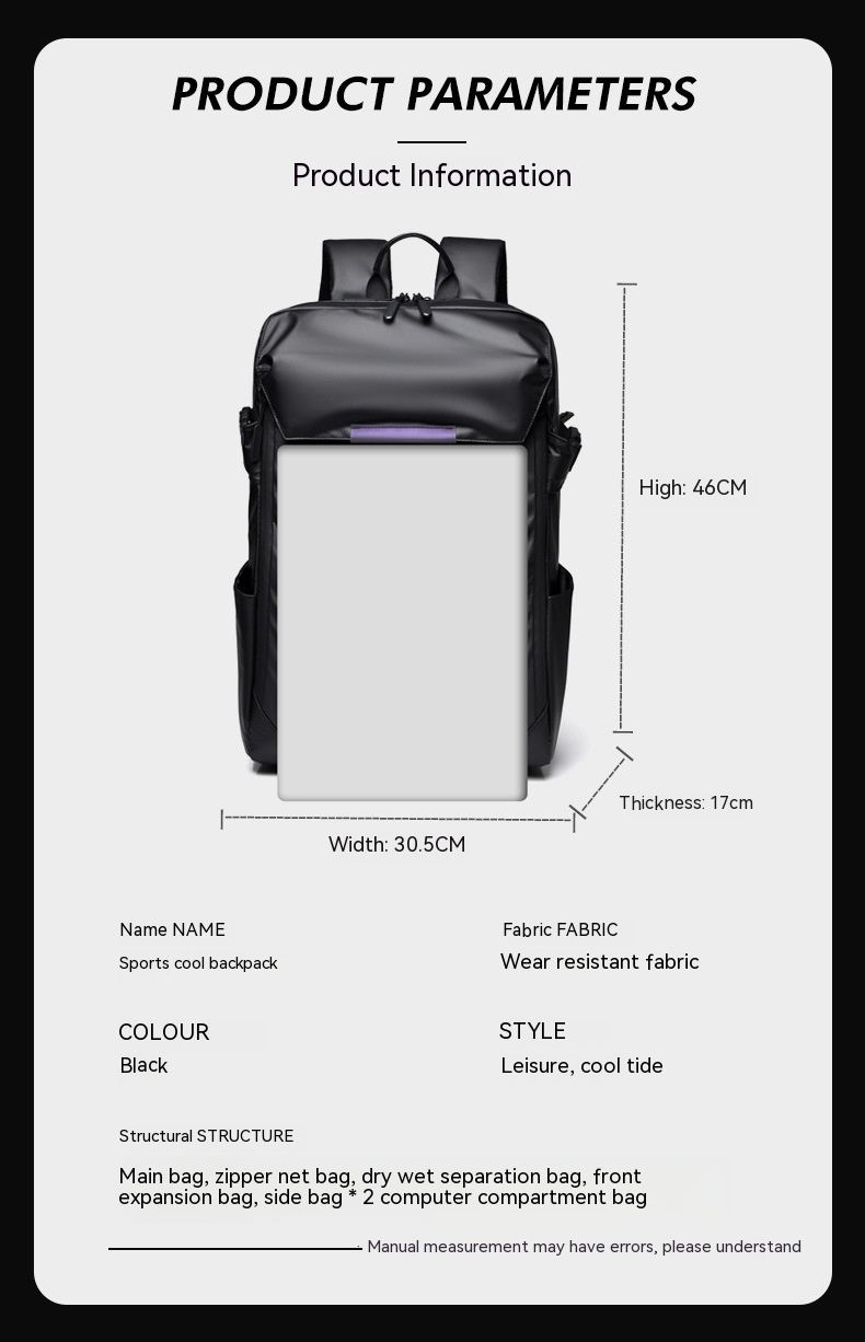 New Backpack Backpack, Cross-border Backpack, Large Capacity Wet Dry Separation Helmet Bag, Basketball Bag, Computer Bag, 17.3 Inches_voghion.com