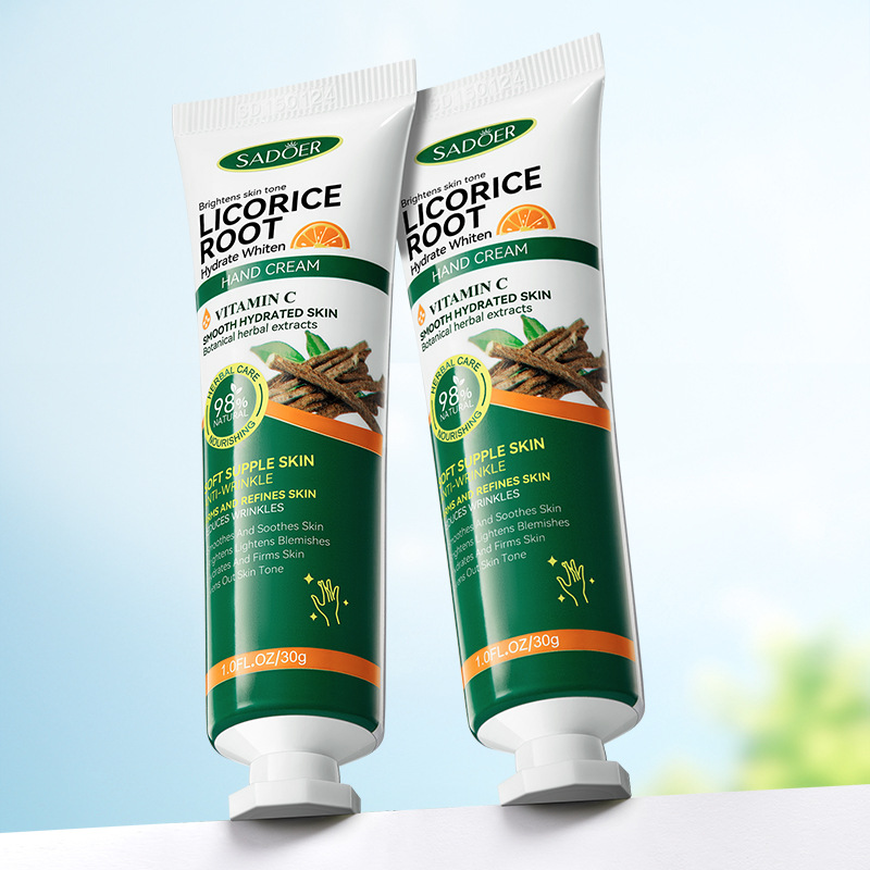 SADOER Crema de manos hidratante, blanqueadora y nutritiva de regaliz en otoño e invierno_voghion.com