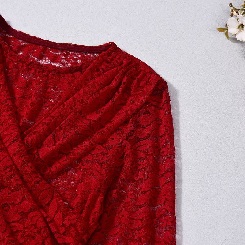 Robe moulante sensuelle en dentelle et plumes pour femme – Design ajouré séduisant (S-XL)_voghion.com