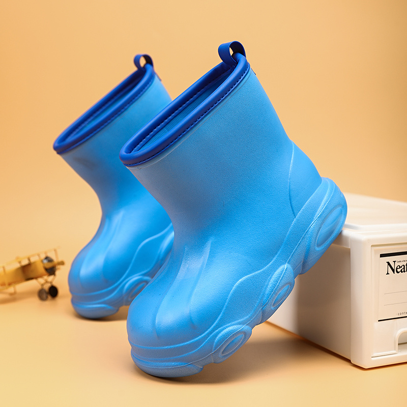Regenstiefel für kleine Mädchen und Jungen, Gummistiefel für draußen, wasserdicht, zum Hineinschlüpfen, für Kinder, Gartenstiefel, leicht, mehrfarbig_voghion.com
