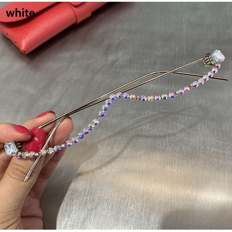 Style Lower Half Frame Glasses For Women With Diamonds Without Lenses Water Drop Pendant Rhinestones Decorative Dot Diamond Handmade Glasses Frame_voghion.com