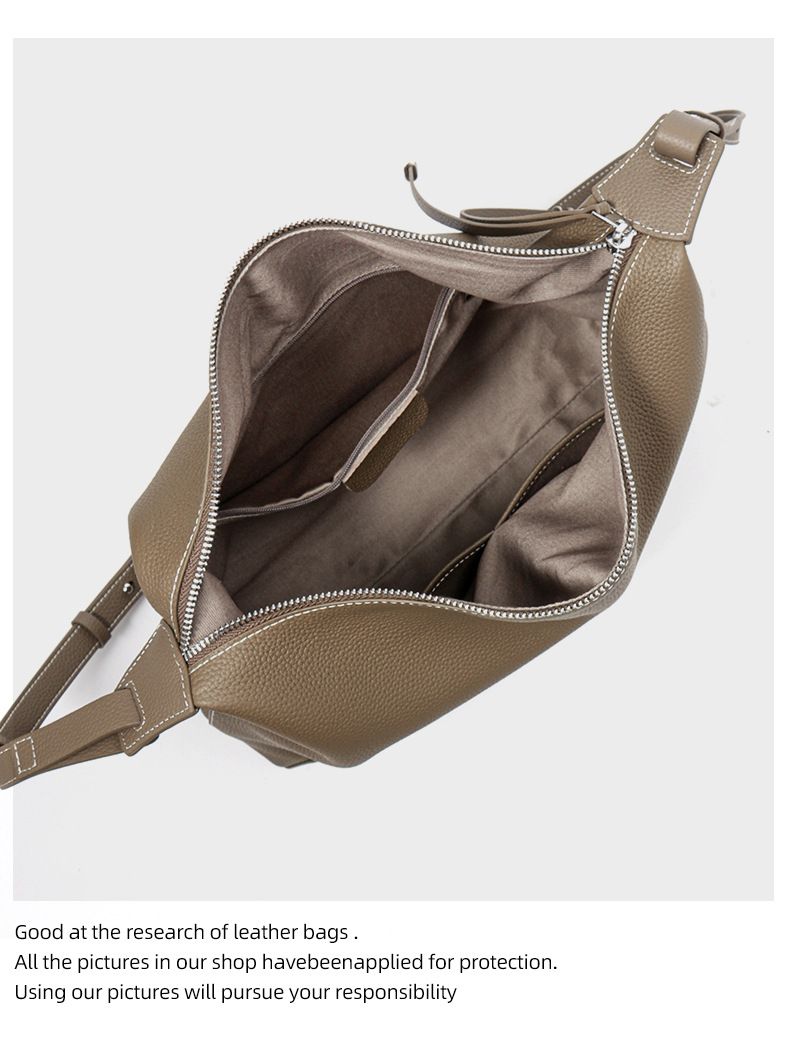 Borsa a tracolla in vera pelle per donna, borsa hobo a mezzaluna morbida con tracolla regolabile_voghion.com