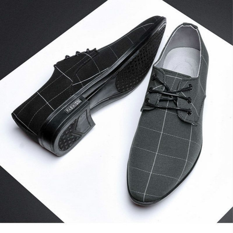 Heren Business Casual Dress Oxfords Formele Veterschoenen voor Kantoor, Feesten en Dagelijks Gebruik_voghion.com