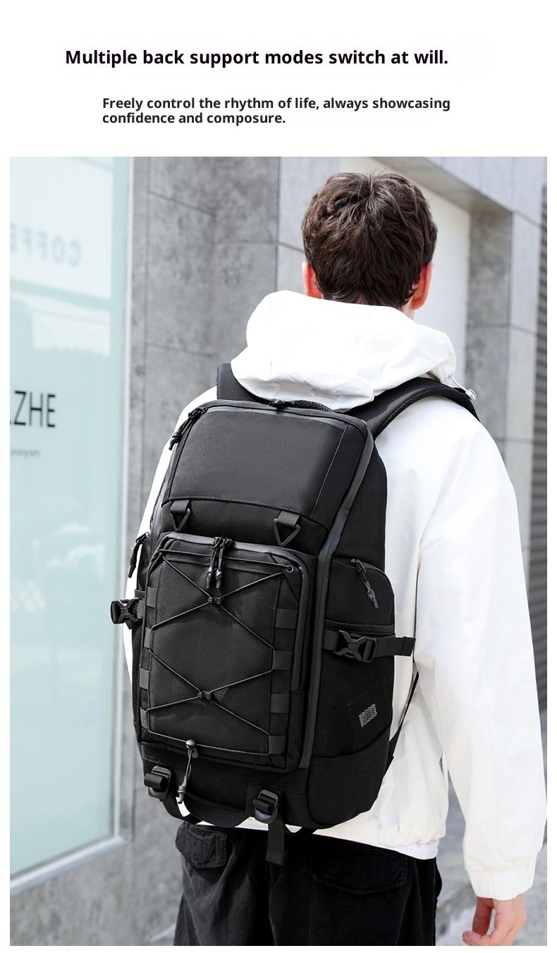 NOKOMETA Reiserucksack für Herren, großes Fassungsvermögen, wasserdicht, Outdoor-Rucksack, Bergsteigerrucksack, Computerrucksack, Tarnmuster, Pendler- und Schulrucksack_voghion.com