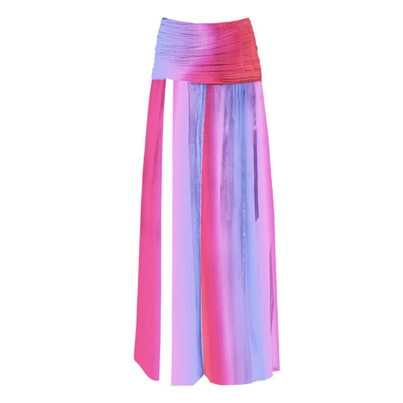 Dameskleding Effen kleurverloop Tube Top Afneembare Sling Eendelig badpak Dames Nieuw Rokpak_voghion.com