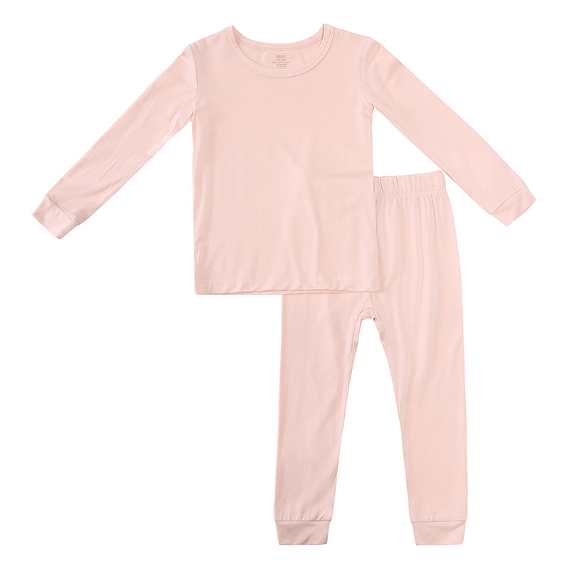 Pijamas para niños Conjunto de ropa interior fina Long Johns de fibra de bambú para niños_voghion.com