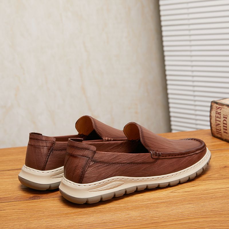 New set of foot comfortable bean shoes flat light breathable men's casual shoes_voghion.com