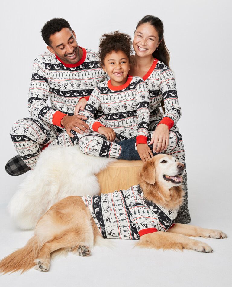 Whimsical Christmas Family Matching Pajama Set – Ultra-Soft Polyester Sleepwear With Playful Prints For Parents & Kids_voghion.com