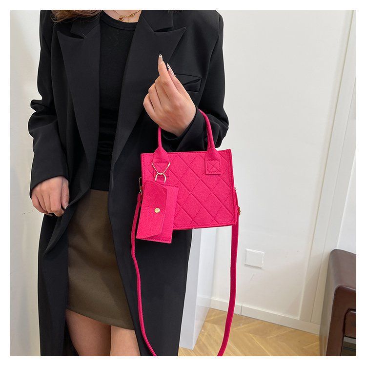 Bolsas femininas de três peças com recorte em formato de diamante, bolsa casual feminina de axila, moderna e moderna, bolsa transversal pequena quadrada_voghion.com