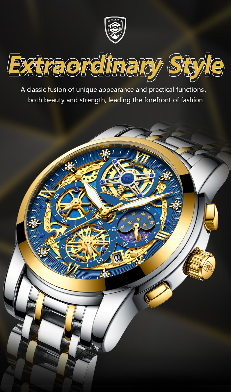 Man Watch Waterproof Luminous Chronograph Date Men Watch Stainless Steel Quartz Men's Watches_voghion.com