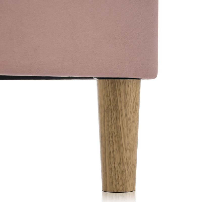 Polsterbett LED Einzelbett 90 X 200cm, Bettgestell Mit Lattenrost und Verstellbares Kopfteil, Bettrahmen Jugendbett Für Schlafzimmer Gästezimmer-Samt_voghion.com