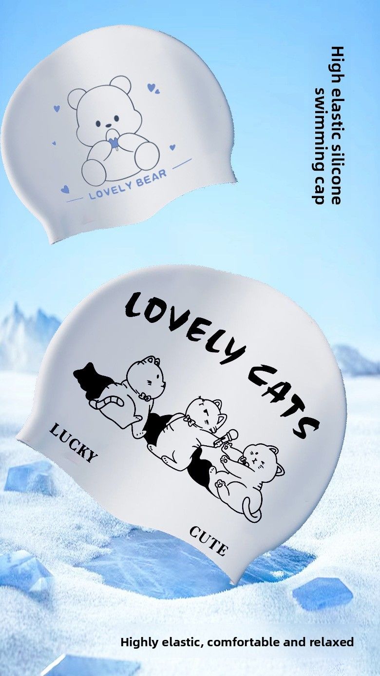 Masque de natation universel en silicone pour enfants et adultes, tendance, pour femmes, cheveux longs, étanche, confortable, antidérapant_voghion.com