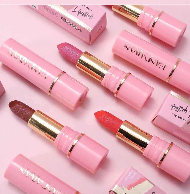 HANDAIYAN Pearlescent Lipstick - 8 Colors, Moisturizing & Hydrating, Embossed Mesh Fine Shimmer Lipstick_voghion.com
