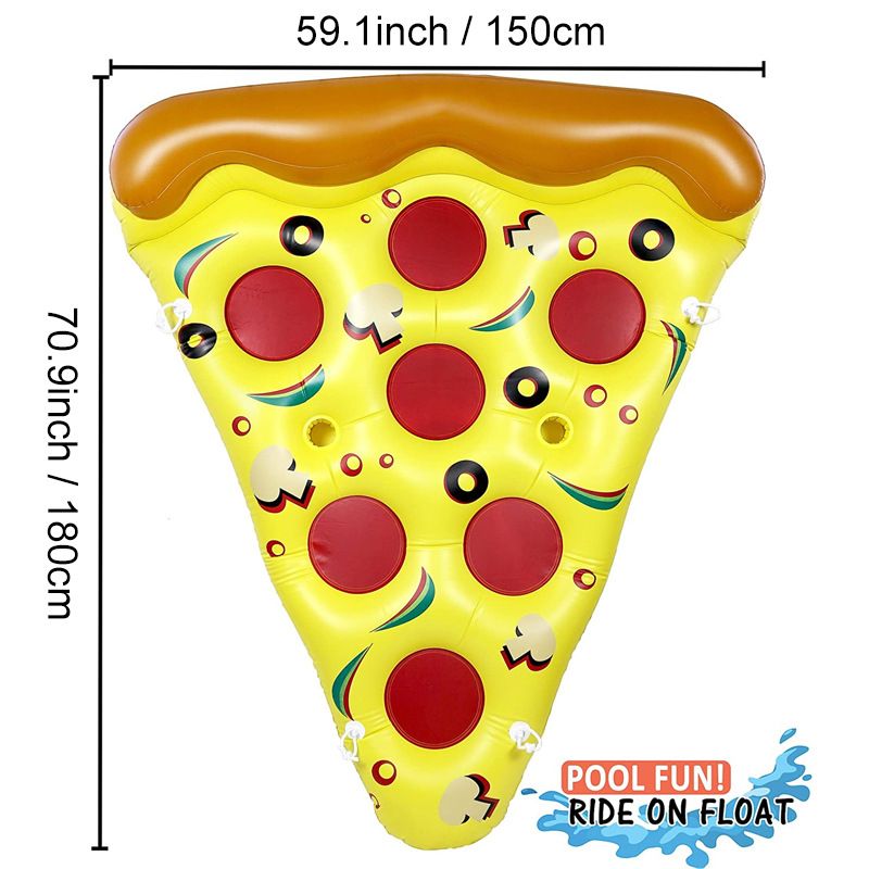 New Ins Pizza Floating Row -puhallettava PVC-aikuisille tarkoitettu vesilepotuoli, suuri paksuuntunut viihdekelluva sänky, kuva_voghion.com