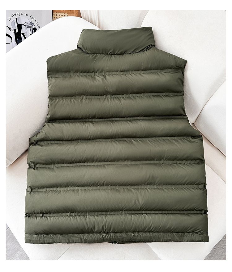 Leichte, gesteppte Pufferweste für Damen mit Stehkragen, lässige, ärmellose Slim-Fit-Jacke für das ganzjährige Layering_voghion.com