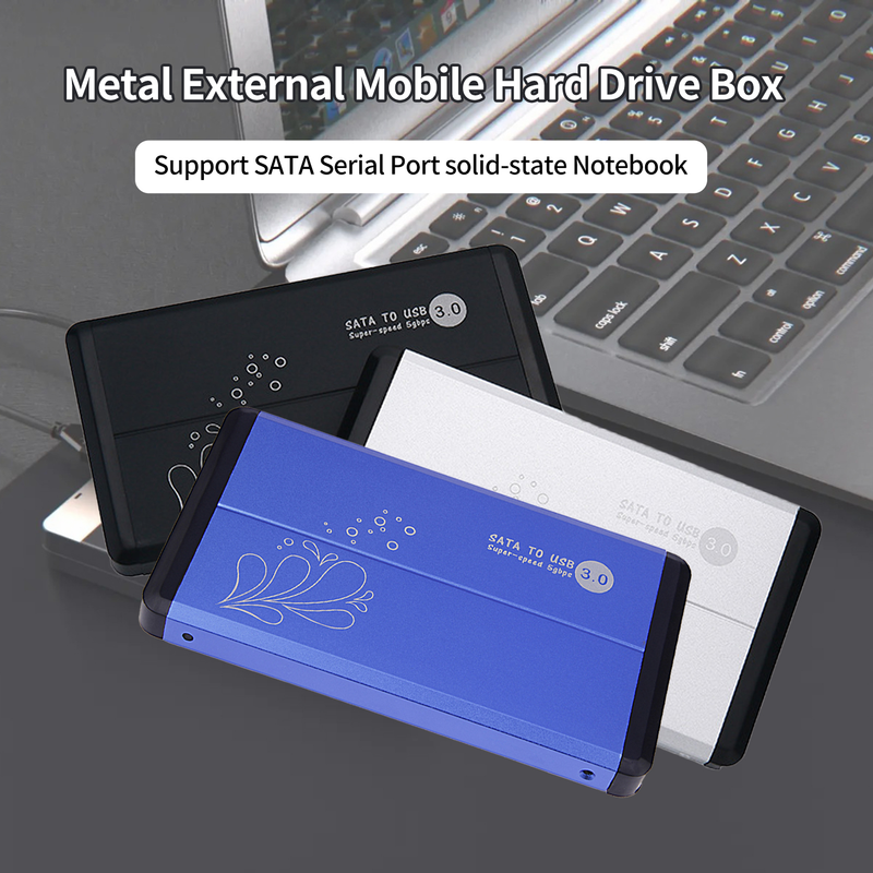2.5 Inch Mobile Hard Drive Case Universal Tool Free Shockproof Data Portable SATA to USB3.0 SSD External Storage HDD Box_voghion.com