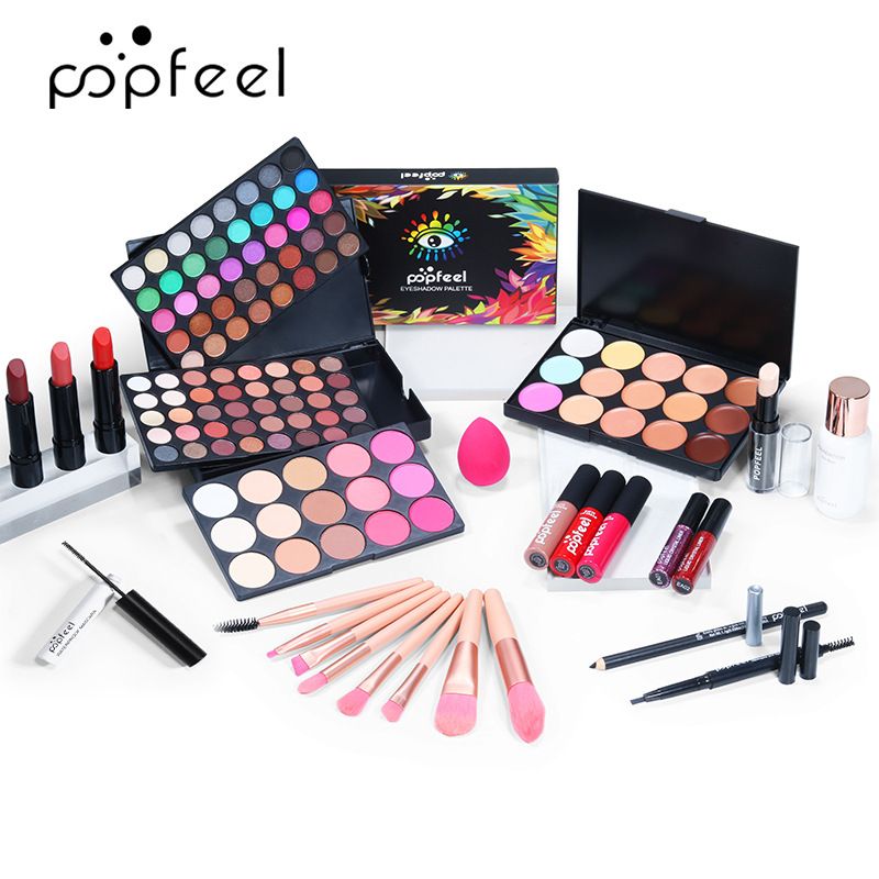 Makeup Sets Wholesale Eye Shadow Lip Gloss Foundation Lipstick Concealer Beginner Studio Makeup Combination Set_voghion.com